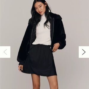 New! Anthropologie Silky Lace Trim Skirt.